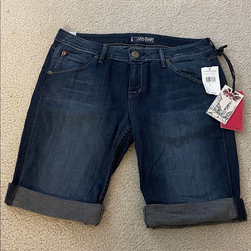 Hudson Cuffed Skinny Capri Shorts, Size 31 NWT